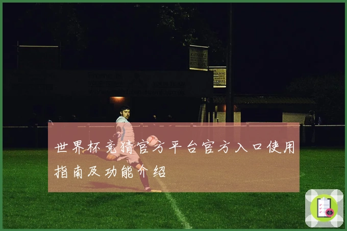 世界杯竞猜官方平台官方入口使用指南及功能介绍